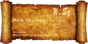 Merk Szilvia névjegykártya