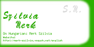 szilvia merk business card